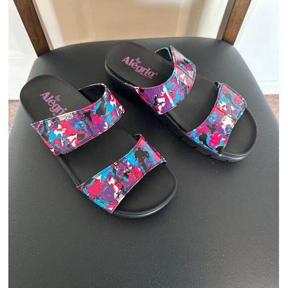 Alegria Rubie Collage Party Sandals EU36 US6–6.5 NWOT Multicolor Comfort Slip-On - Picture 3 of 7